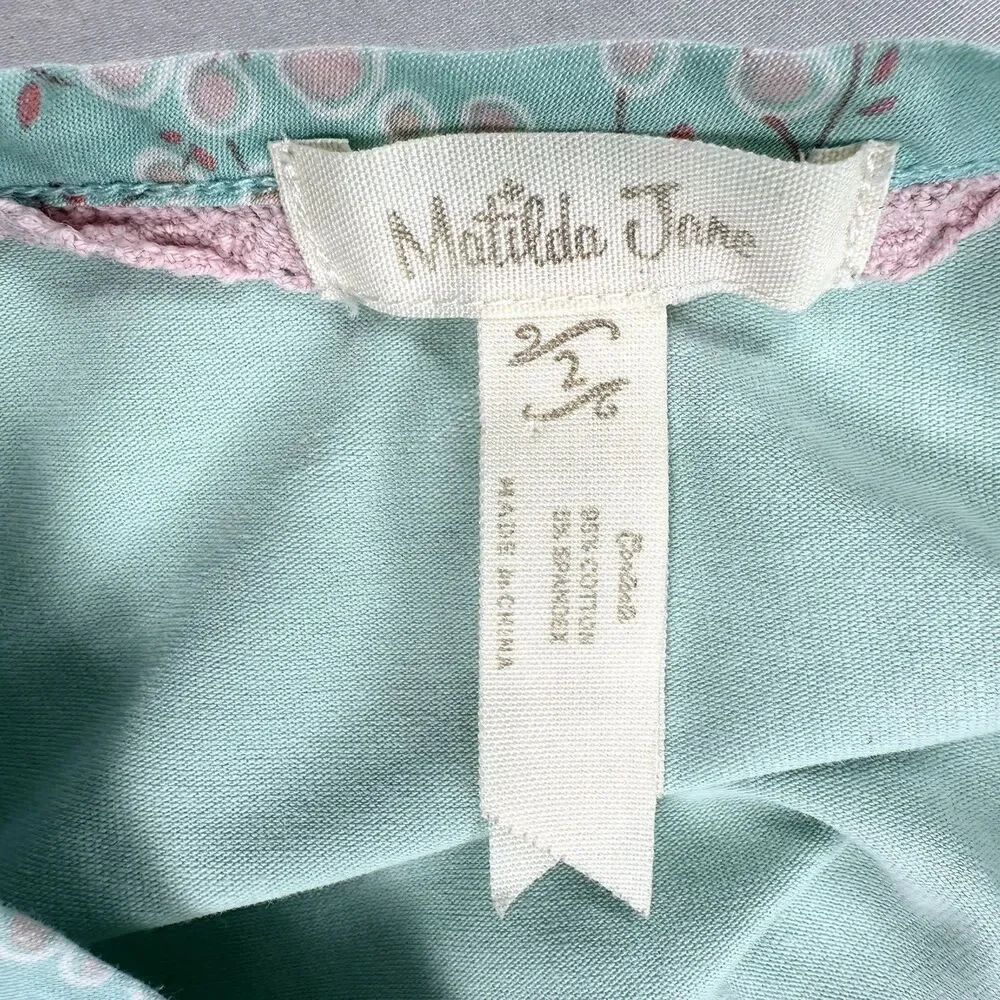 MATILDA JANE Ruffle A Line Dress Pockets Size 2 2T Green Cottagecore Country
